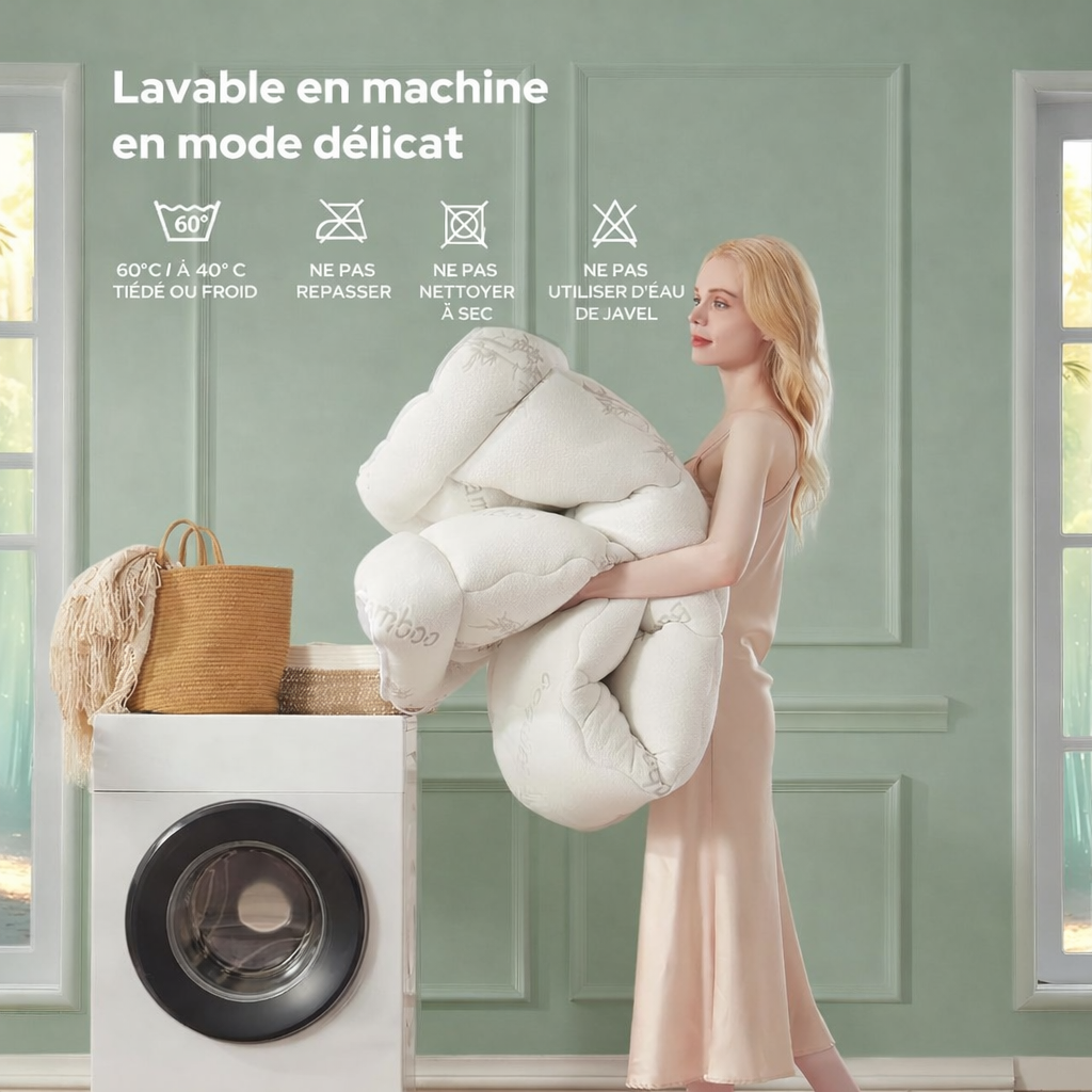 Surmatelas BEDLORE en bambou – épais, respirant, soulage le dos