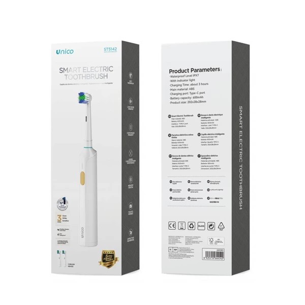 Brosse à dents électrique blanche