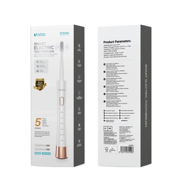 Brosse à dents électrique blanche