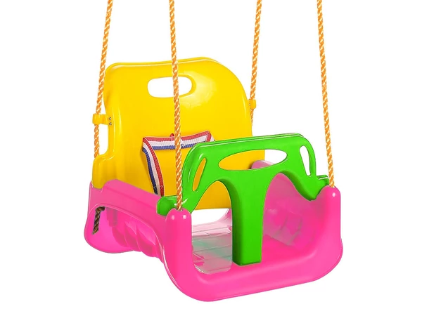 Balançoire de jardin 3 en 1 pour enfants avec dossier
