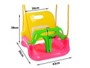 Balançoire de jardin 3 en 1 pour enfants avec dossier