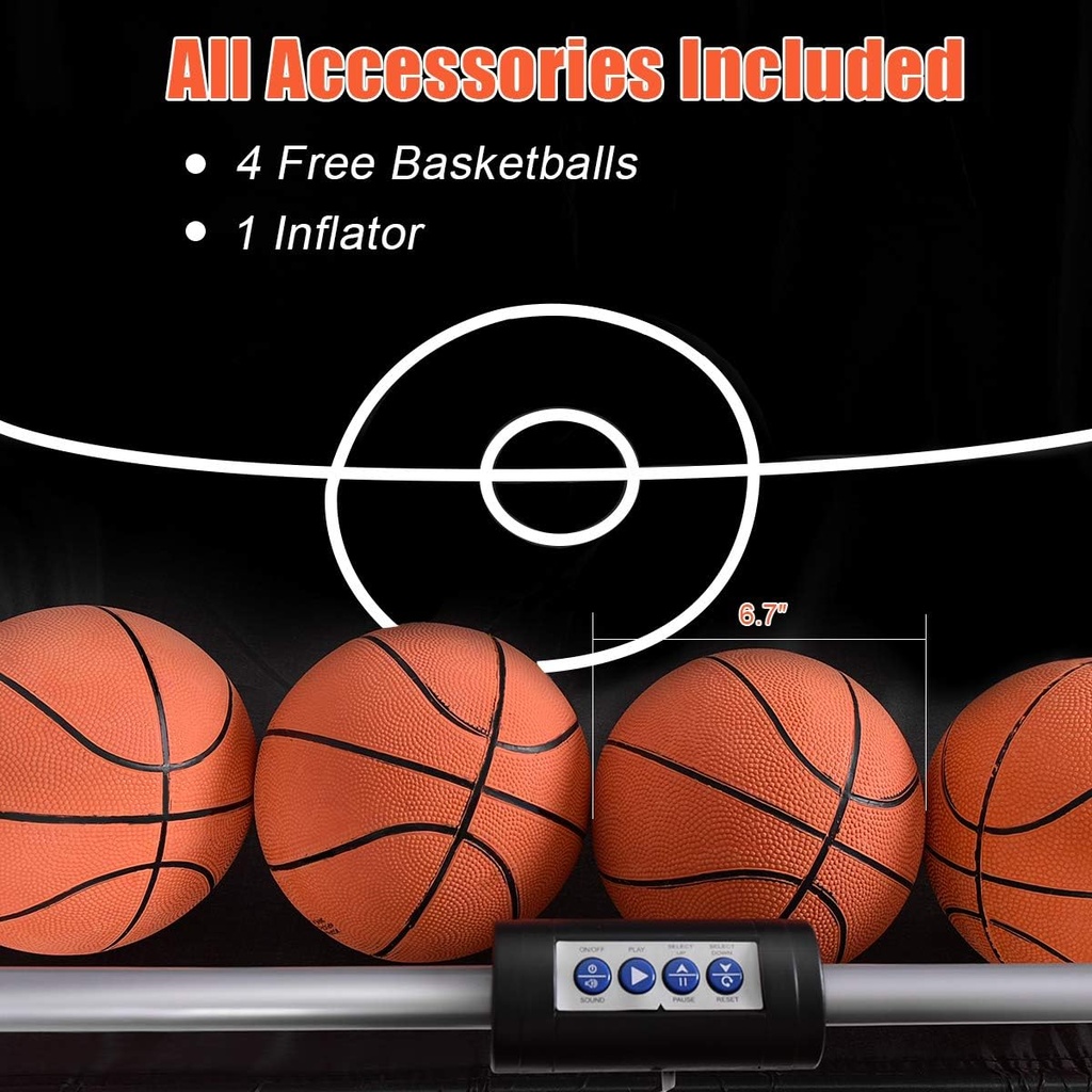 Jeu de Basket Arcade Pliable Double Panier