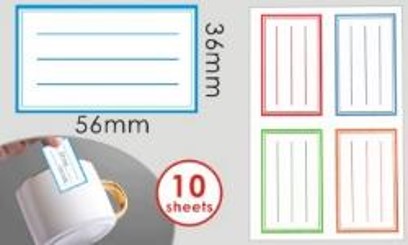 Foska 10 leaf sticker labels