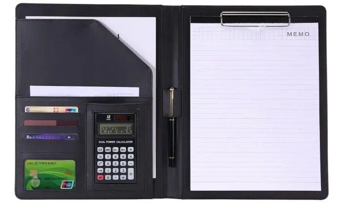 A4 PORTE DOCUMENT NOIR OU MARRON