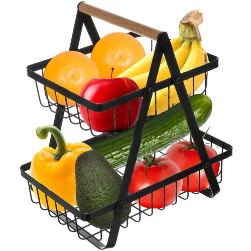 Fruit and vegetable basket at two Ruhhy 24265 levels