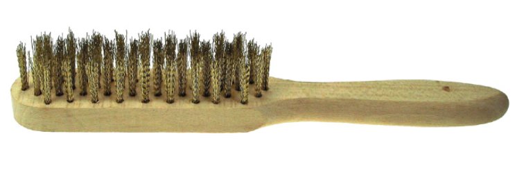 Wire brush 5 rows of brass wire