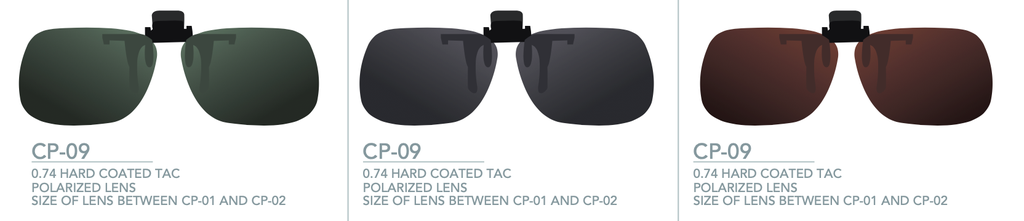 CP -09 3 Mix Clip on sunglasses - glasses