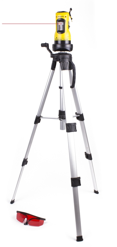 Self-level cross-line laser with tripod