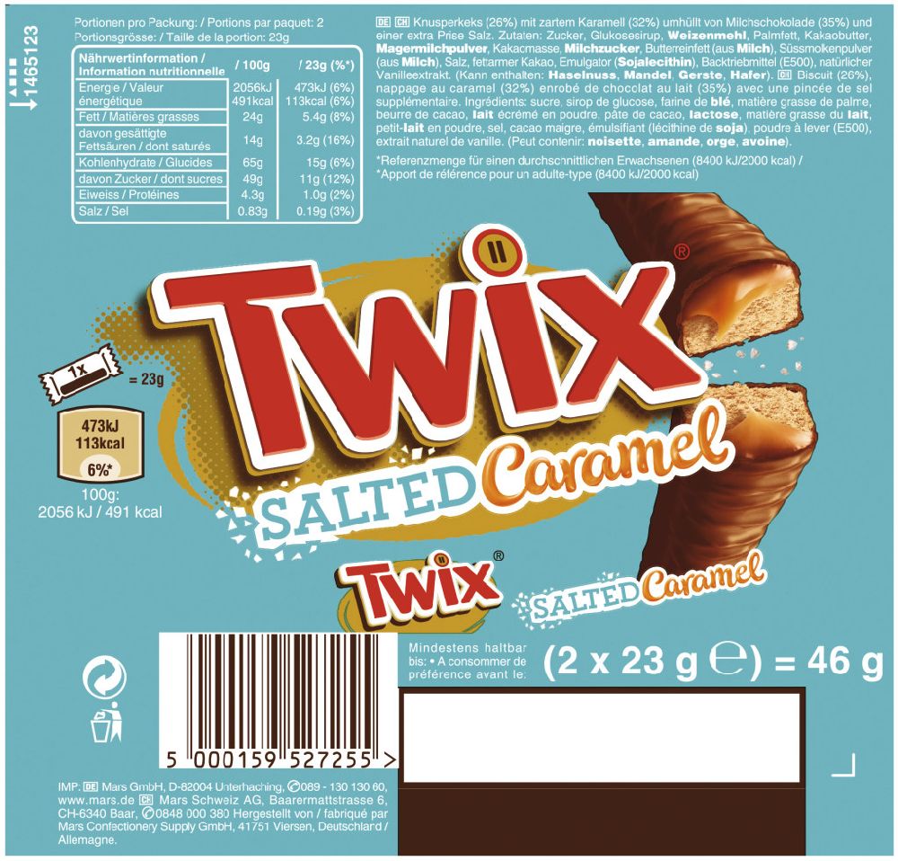 Salted butter Caramel bar 46g caramel bar