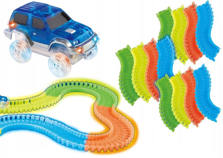 Piste de course automobile lumineuse flexible fluo