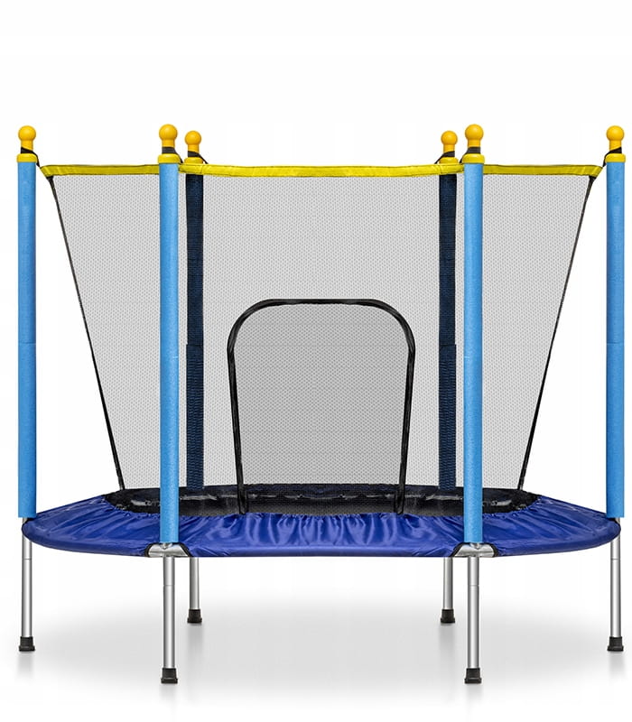 Trampoline de jardin stable pour enfants avec file