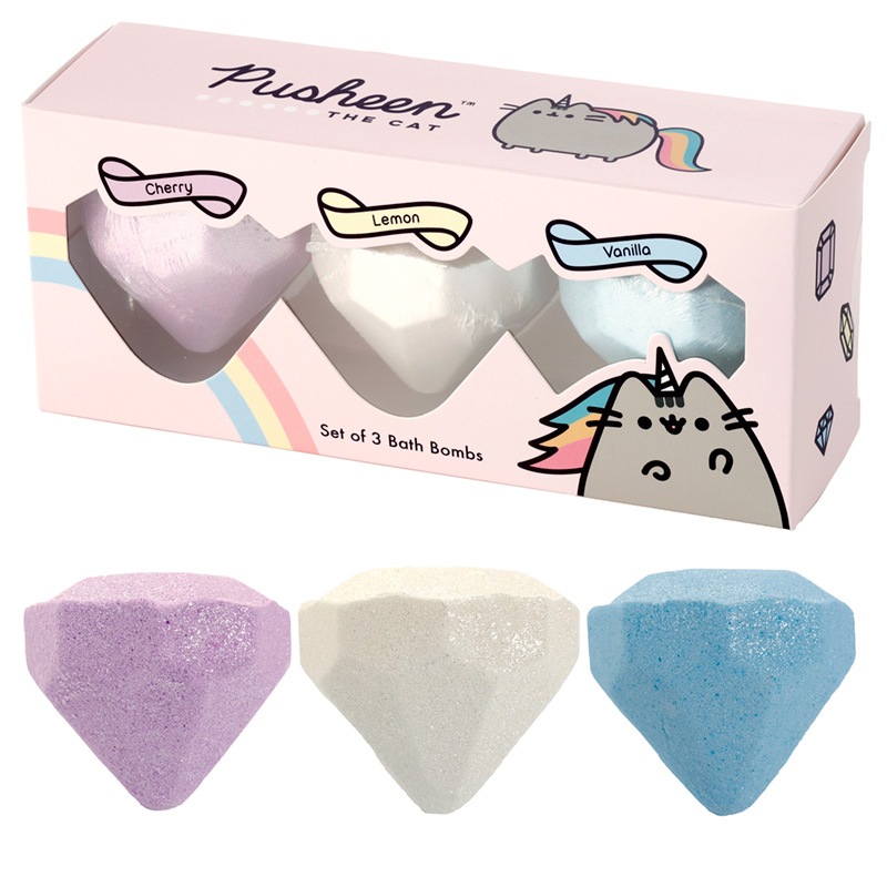 Lot de 3 bombes de bain chat Pusheen 