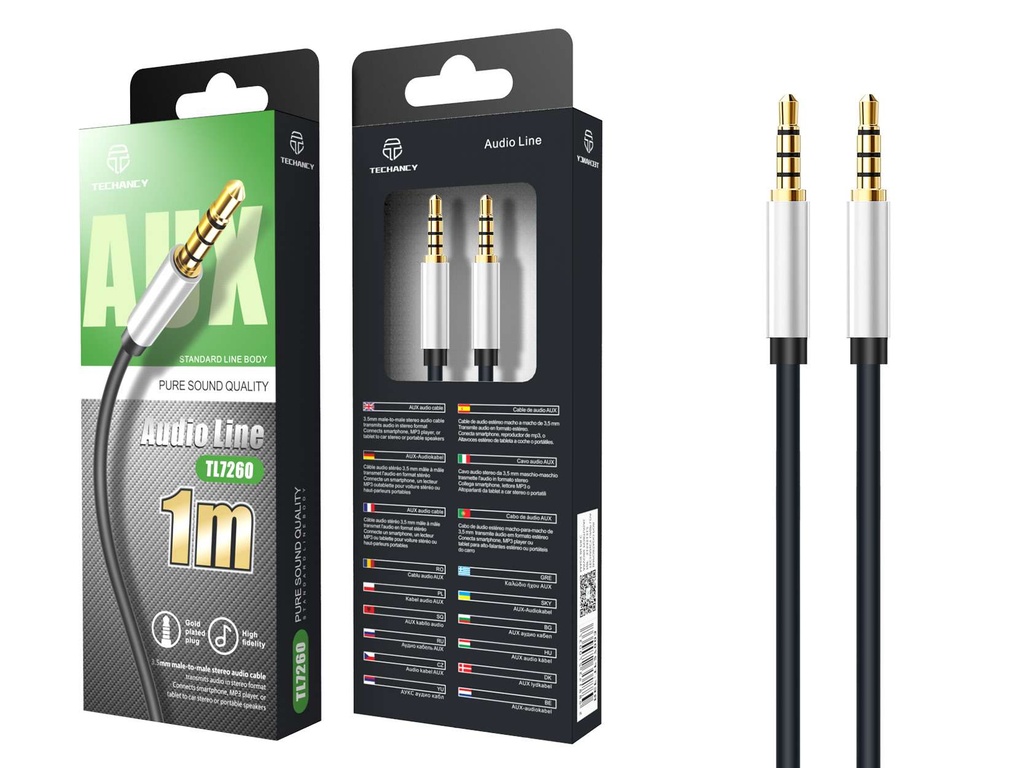 TPE 1m 3.5mm white audio cable