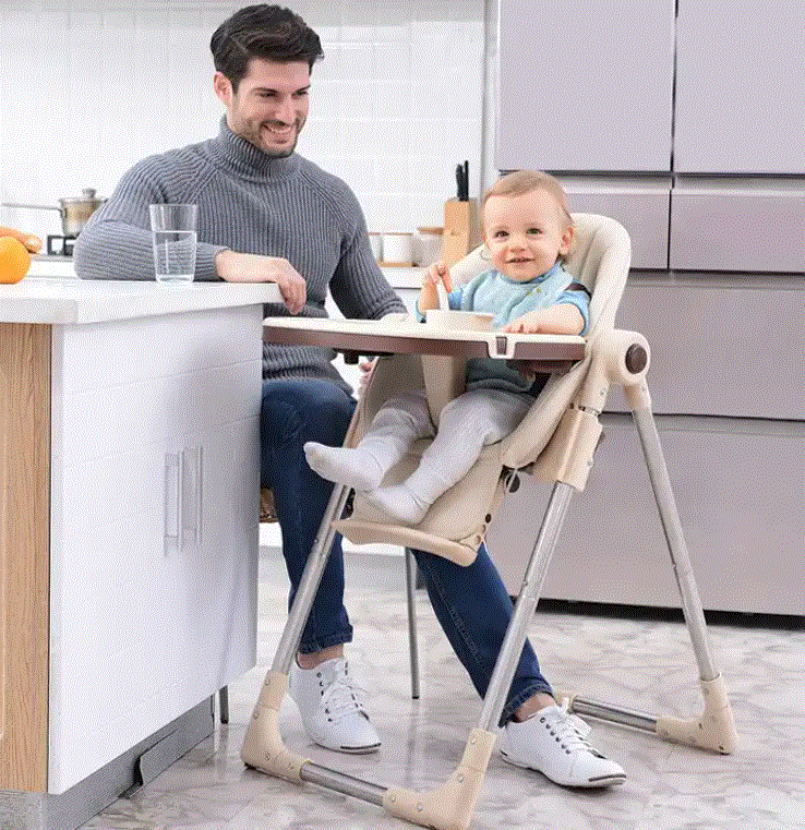 [CHSEHT-BGE] Chaise haute bébé Beige