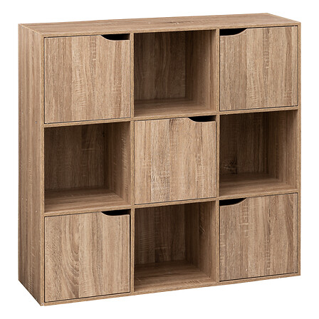 Shelf 9 compartments natural beige
