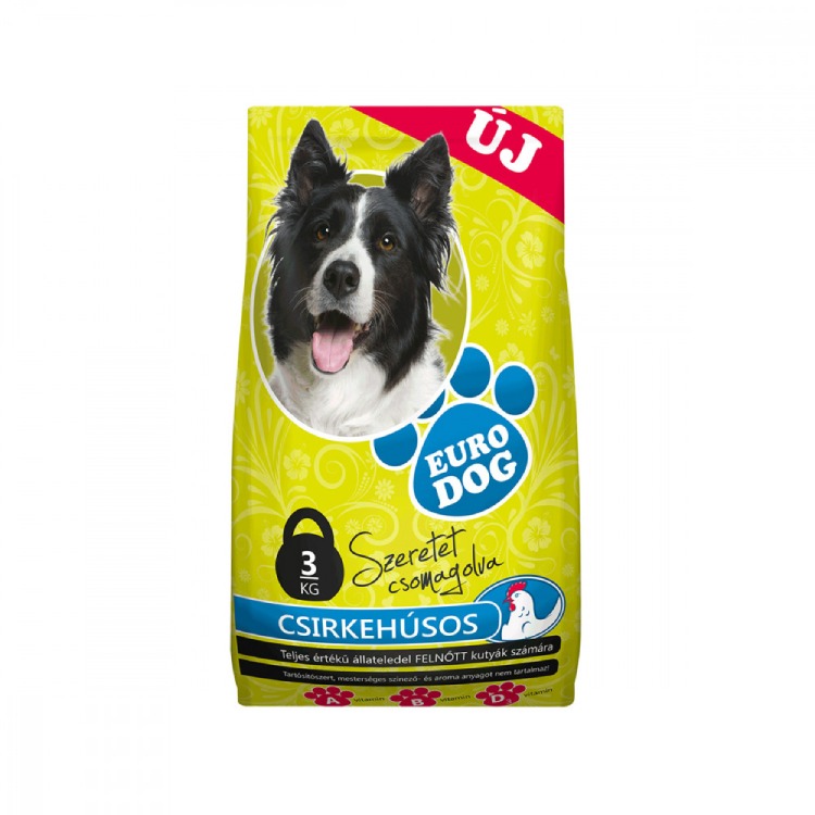 Croquettes pour chien Eurodog au poulet 3 kg