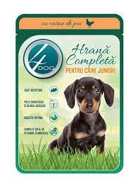 4DOG Nourriture humide pour chiens Poulet 100 g