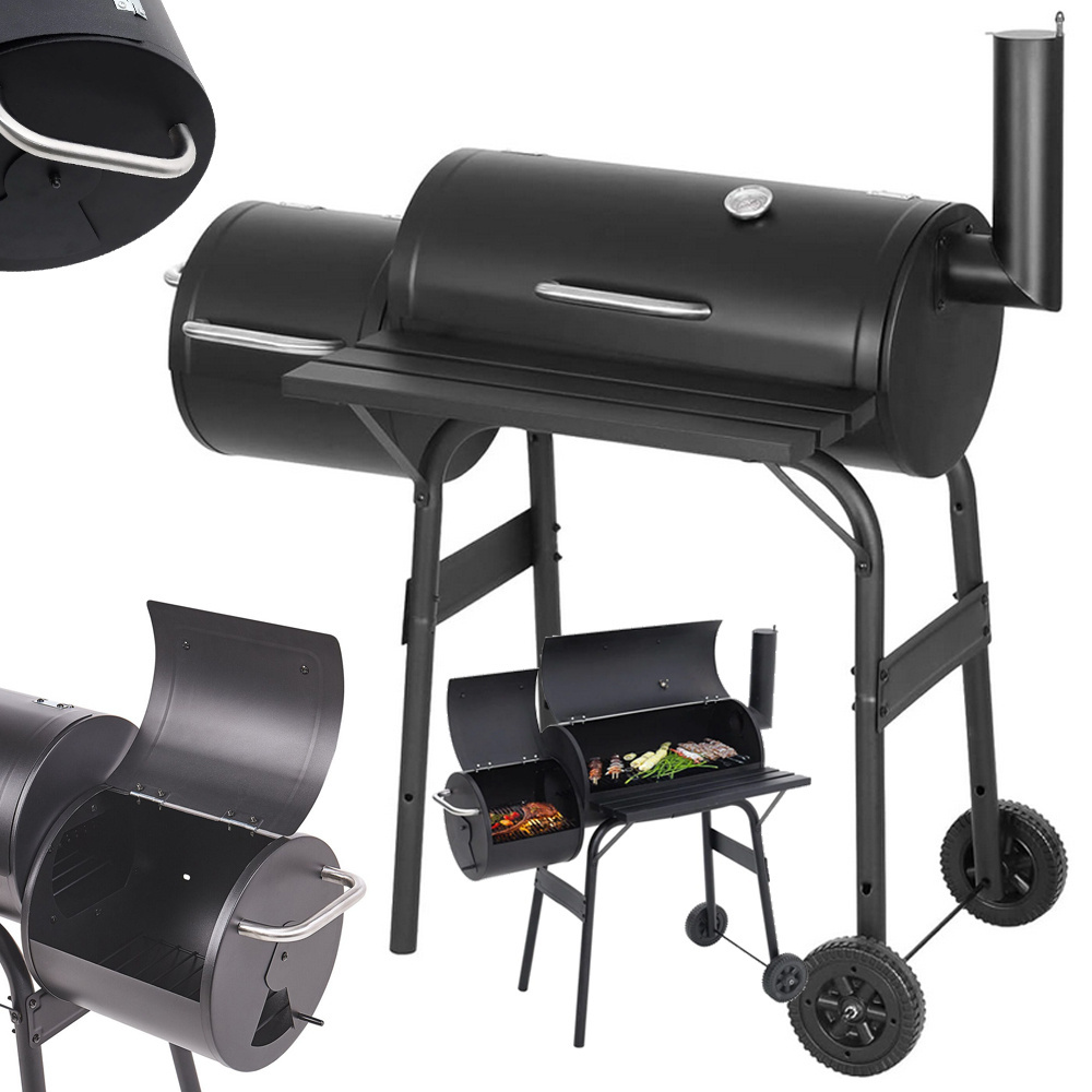 BBQ grand baril de charbon de bois