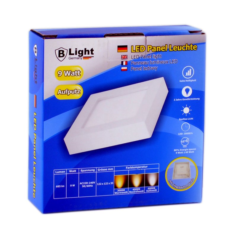LED panel protruding - 9 watts - crossroads