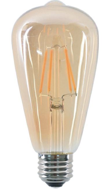 Vintage LED light Filament ST64 4W E27 Amber Dim