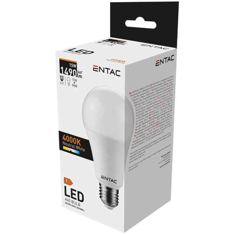 Ampoule LED Entac 15 W E27 4000 K, 1 pièce