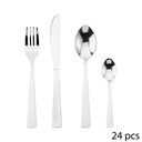 [134854 ZEN06] Stainless steel cutlery 24p SG d'Oro silver