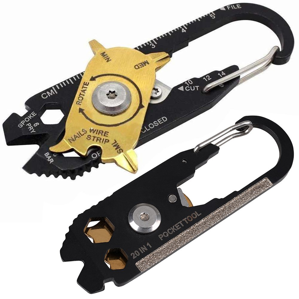 Mousqueton keychain multitool survival knife 20i