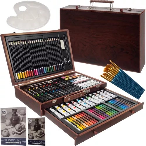 Kit peinture en valise - 128 pièces Maaleo 216