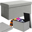 [00026131 ZEN08] Gray fabric pouffe 76x38x38cm
