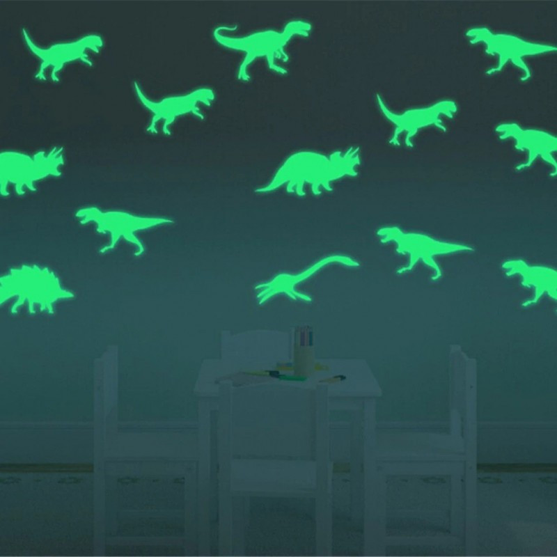 Illuminated Dino wall decorations (9 pcs)