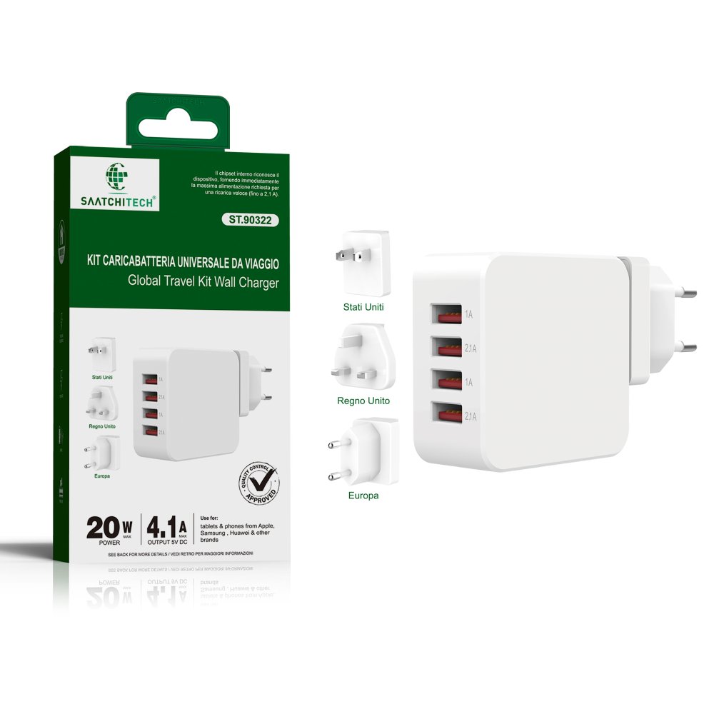 Kit chargeur de voyage universel