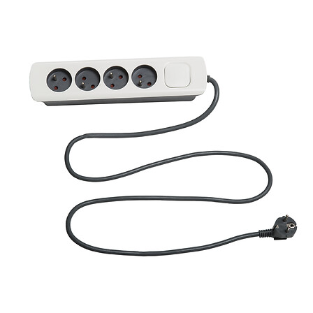 Multiprise 4 terre 1,5m ip20