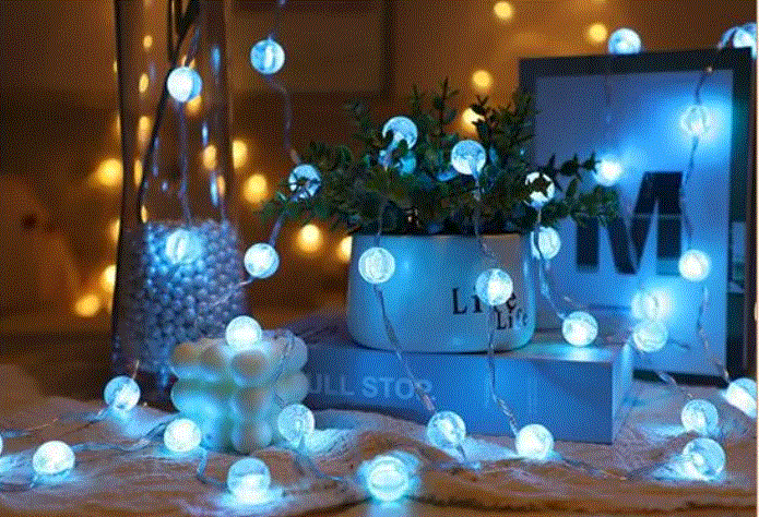 Pearl garland 22m 6000k white-cold 200led