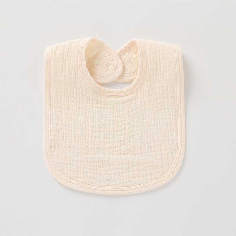 Pretty adjustable ivory cotton muslin bib