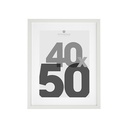 [121160B ZEN16] Eva white photo frame 40x50