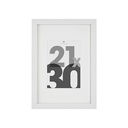 [121157B ZEN16] Eva white photo frame 21x30