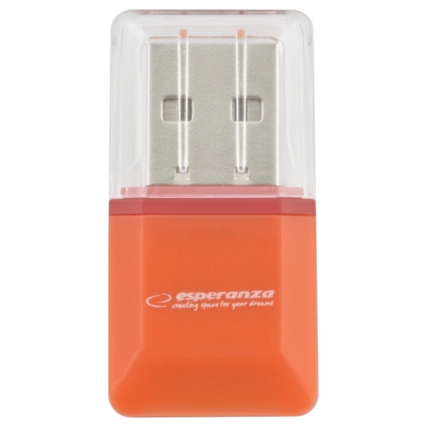Lecteur de carte micro SD USB orange