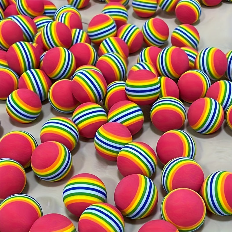Rainbow Striped Foam Cat Ball