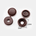 [LEO-4145-07 ZEN20] Screw Cover Caps (100 pieces) - brown