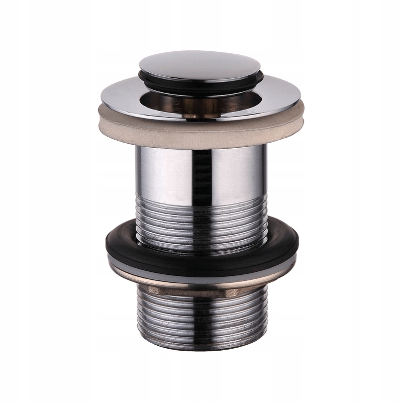 Round click-click cap without overflow towards the l