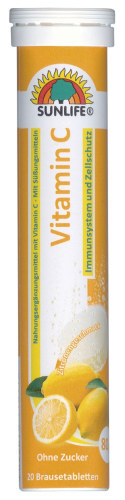 Sunlife Comprimes effervescents vitamine C 20s