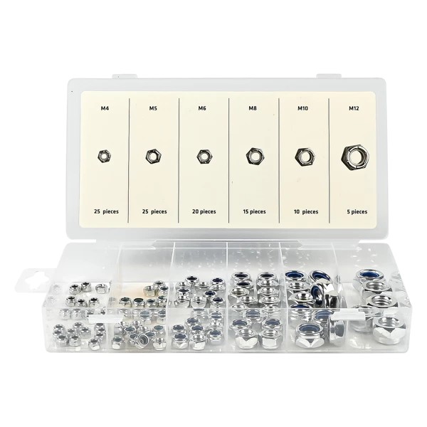 Jeu d'ecrous autobloquants 100 pc
