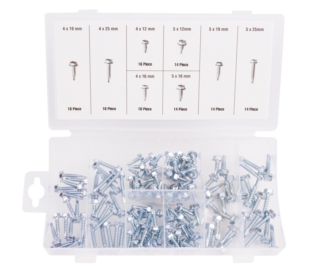 Selection of self-tapping screws 120 pcs