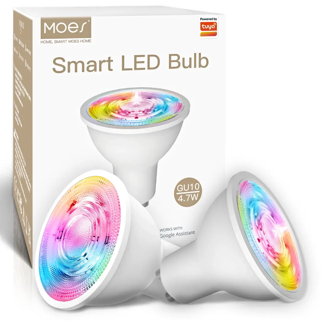  Ampoules intelligentes MOES ZigBee GU10 LED – RGB