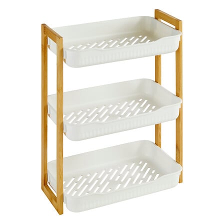 Shower shelf 3 levels natureo white