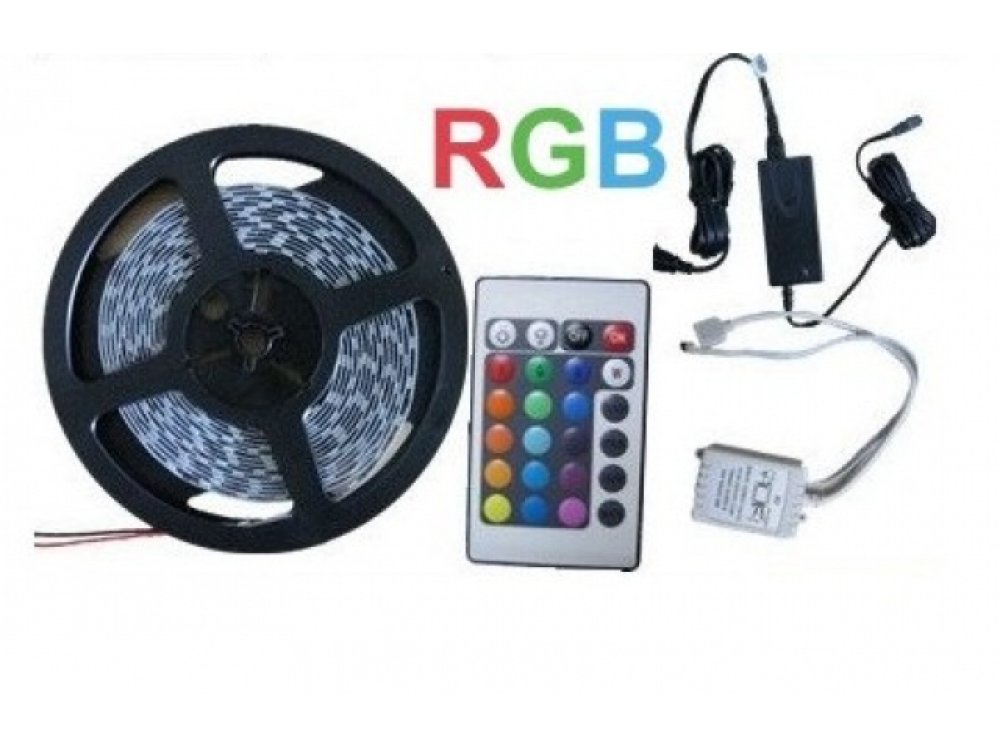 Bande LED RGB 5 m multicolore avec télécommande 