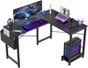 [-Noir-] Bureau D-L02 49IN WT-Wood (Noir)