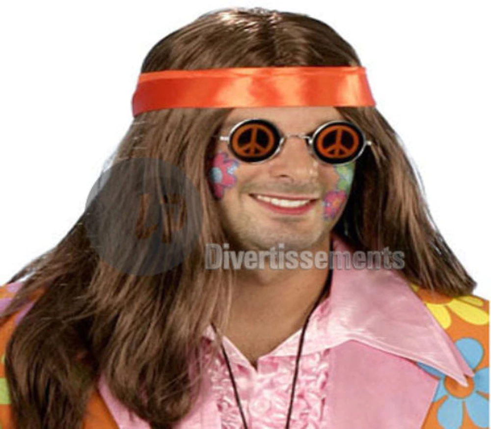 Long hippie hair wig – brown