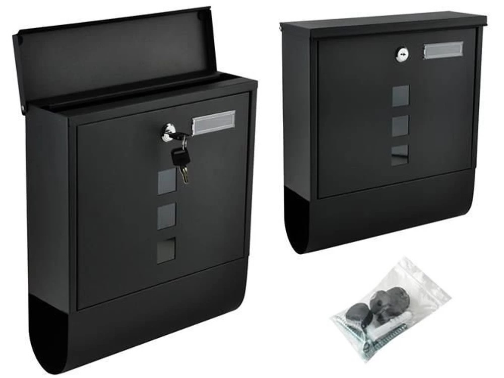 Double mailbox – metal entrance door