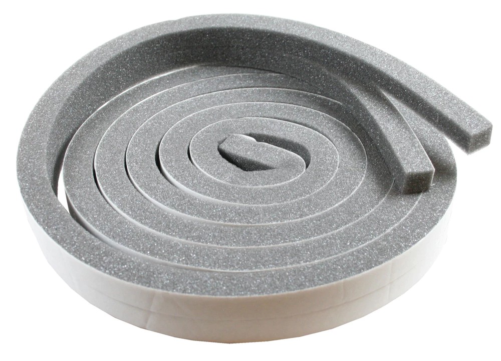 Boudin de porte en mousse 17x17 mm – lot de 2 x 6,5 m noir